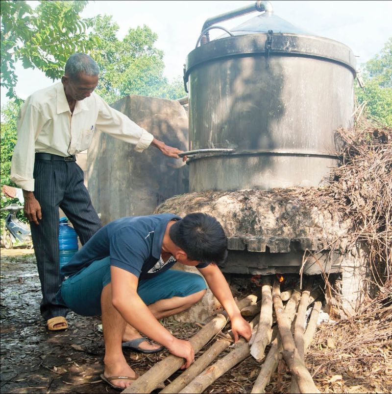 Nấu tinh dầu Tràm truyền thống