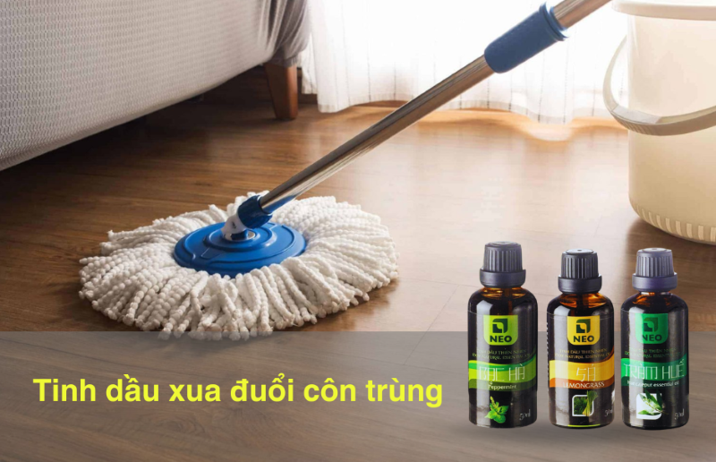 Lau sàn bằng tinh dầu thiên nhiên phòng muỗi và côn trùng