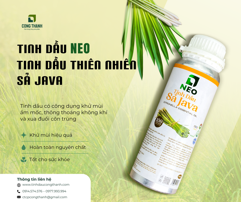 Tinh dầu Sả Java khử mùi và xua đuổi côn trùng