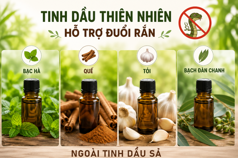 Các loại tinh dầu có hiệu quả xua đuổi rắn