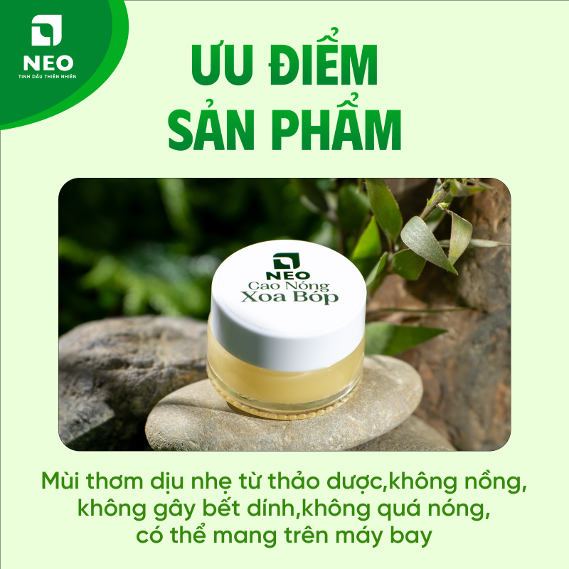 Ưu điểm sản phẩm cao nóng xoa bóp NEO
