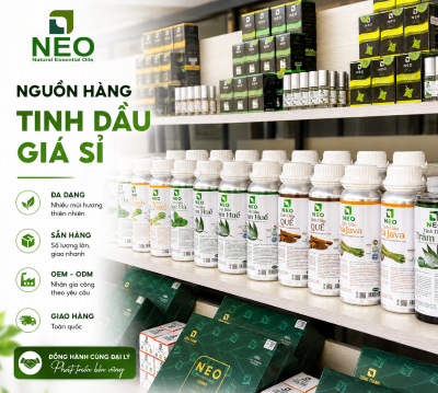 Nguồn hàng tinh dầu giá sỉ uy tín - Tinh dầu Tràm, Bạc hà, Quế, Sả thương hiệu NEO
